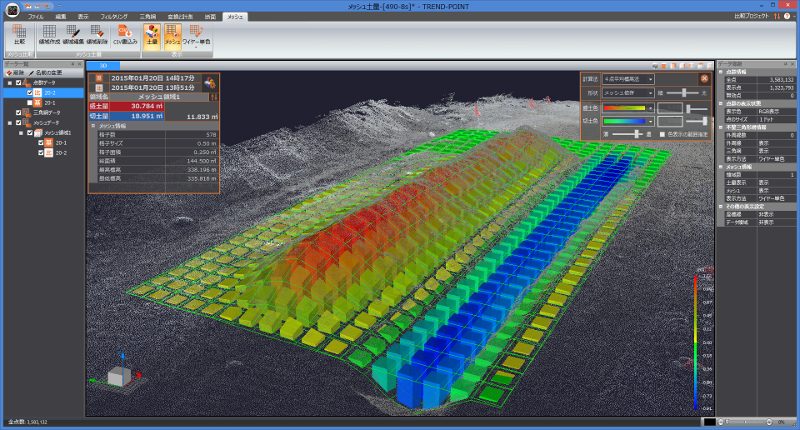 ドローンによる空中撮影・3D データ作成